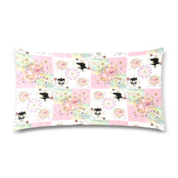 Secret Garden With Harlequin and Crow Patch Artwork Rectangle Pillow Case 20"x36"(Twin Sides)