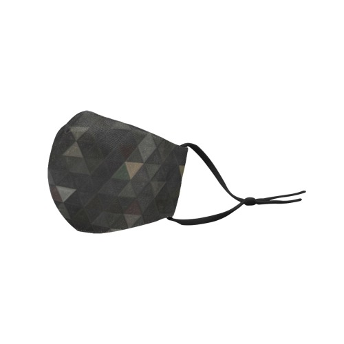mosaic triangle 26 3D Mouth Mask with Drawstring (Pack of 100) (Model M04)