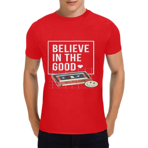 Believe in the Good Men's T-Shirt in USA Size (Two Sides Printing)
