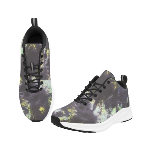 Green and black colorful marbling Women's Alpha Running Shoes (Model 10093)