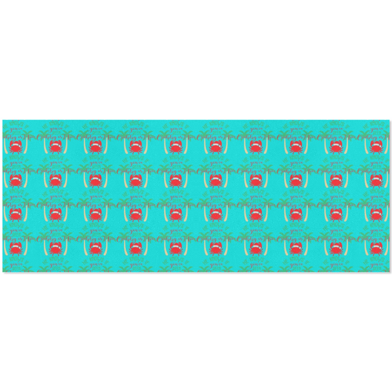 He Knows If You've Been Crabby or Nice Gift Wrapping Paper 58"x 23" (2 Rolls)