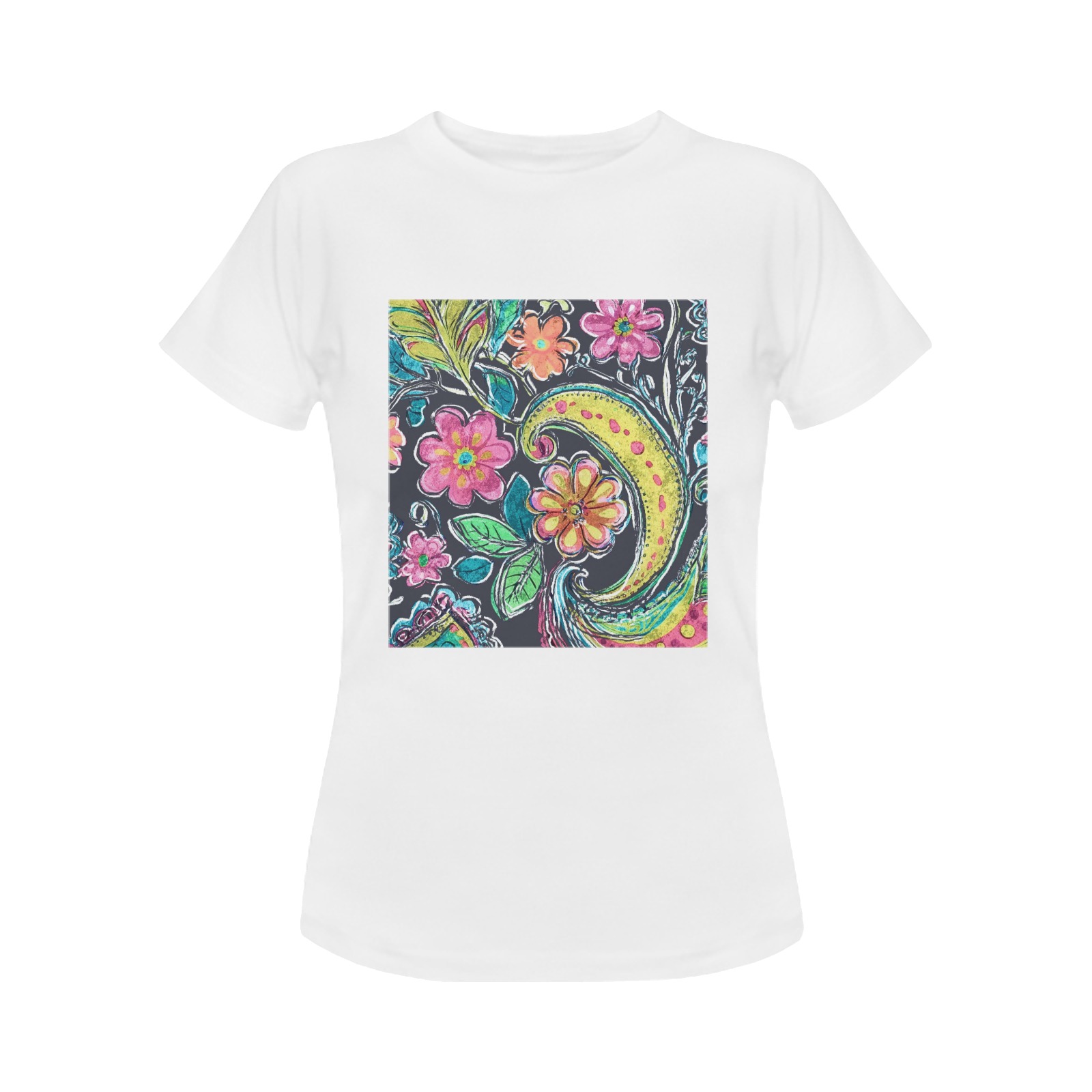 Abstract Paisley 1 Women's Classic T-Shirt (Model T17）