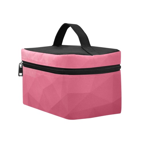 Magenta pink ombre gradient geometric mesh pattern Cosmetic Bag/Large (Model 1658)