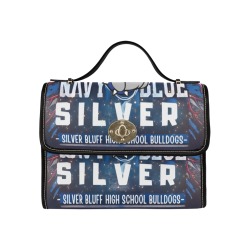 Silver Bluff Purse Waterproof Canvas Bag-Black (All Over Print) (Model 1641)