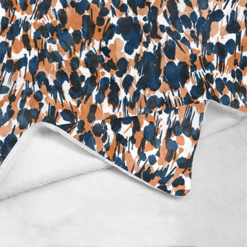 Dots brushstrokes animal print Ultra-Soft Micro Fleece Blanket 54''x70''