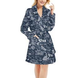 Inspirational tattoo pattern BL Women's All Over Print Night Robe