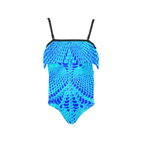 Swimsuit for little girl Kids' Spaghetti Strap Ruffle Swimsuit (Model S26)