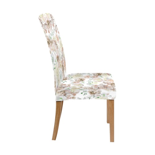 peonies peach Removable Dining Chair Cover