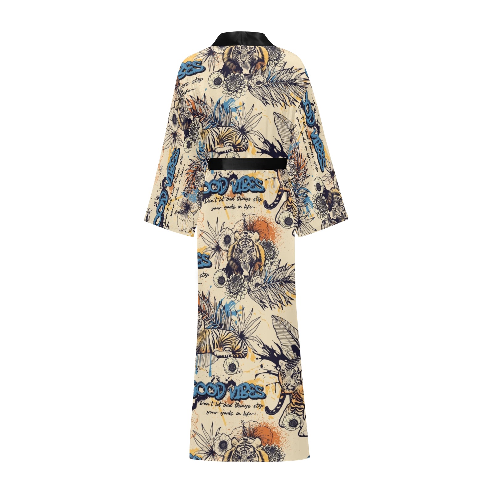 tiger 001 Long Kimono Robe