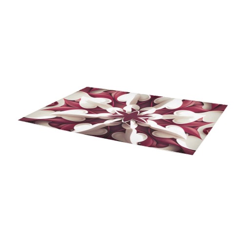 red and white floral pattern Area Rug 9'6''x3'3''