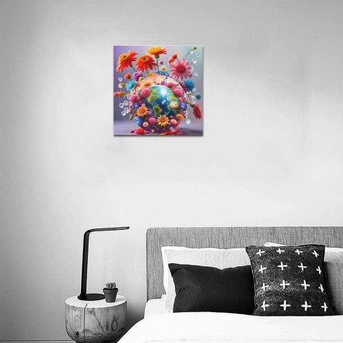 Planet Earth Upgraded Canvas Print 16"x16"