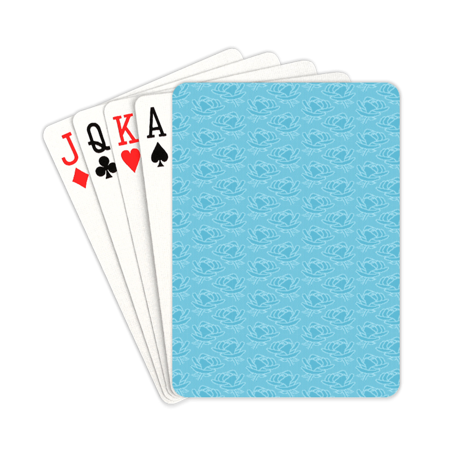 retro blue pattern Playing Cards 2.5"x3.5"