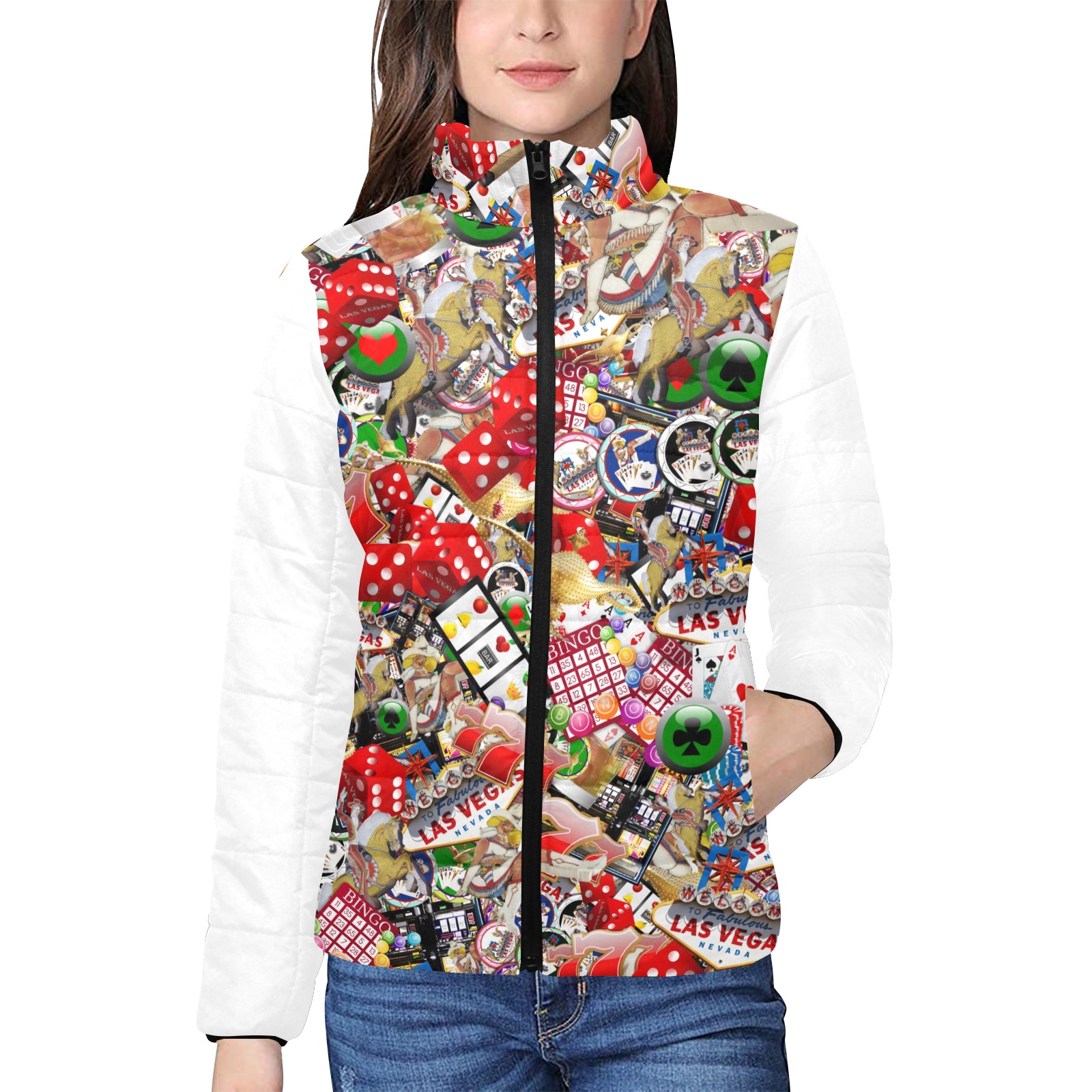 Travois Tipi Dusky Sunset Women's Stand Collar Padded Jacket main image 1