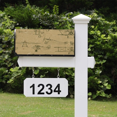 Vintage Planes Mailbox Cover
