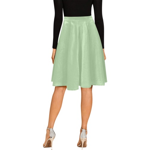 Fair Green Melete Pleated Midi Skirt (Model D15)