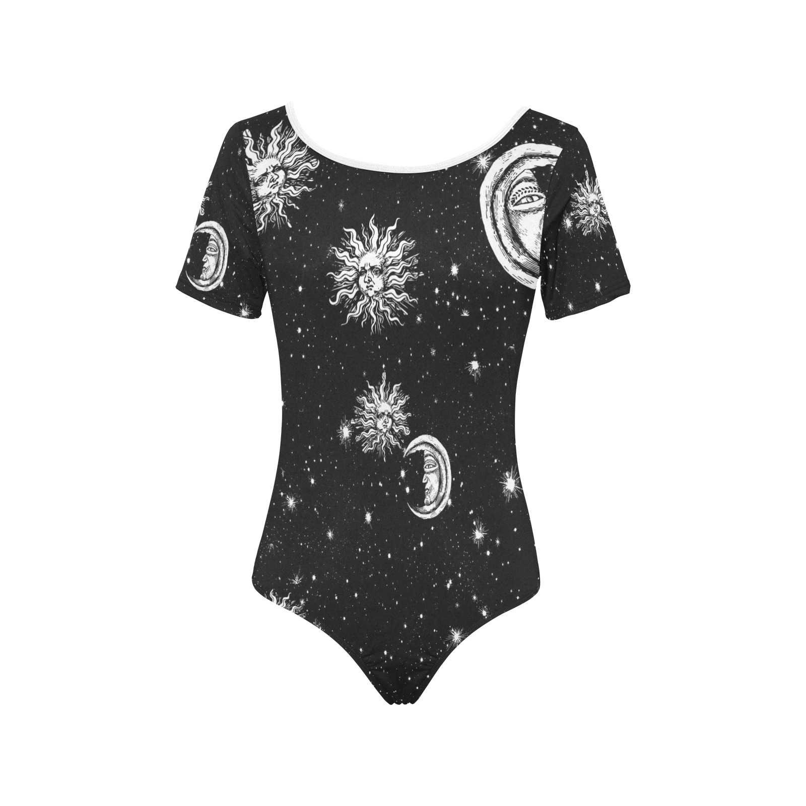 Mystic Sun, Moon and Stars Women's Short Sleeve Bodysuit