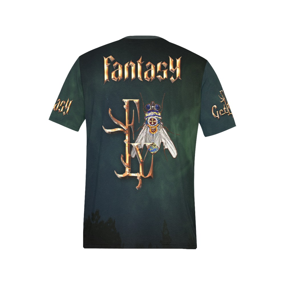 Fantasy Collectable Fly Men's All Over Print T-Shirt (Solid Color Neck) (Model T63)