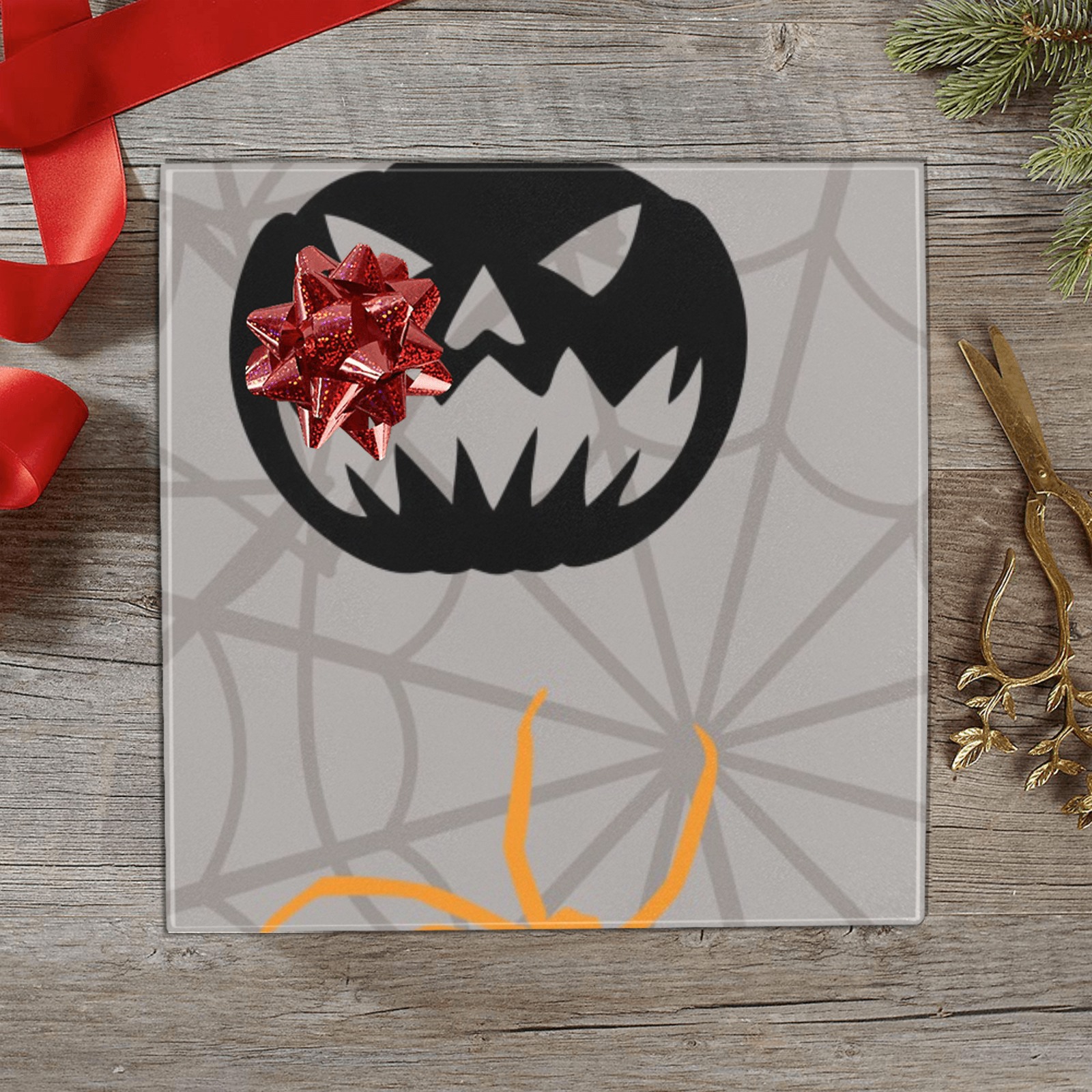 Cartoon Halloween seamless background with colorful figures. Gift Wrapping Paper 58"x 23" (3 Rolls)