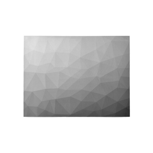 Grey Gradient Geometric Mesh Pattern Area Rug 5'3''x4'