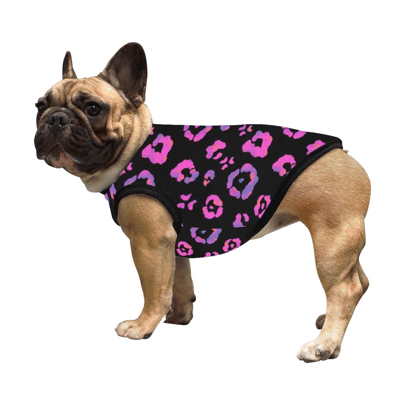 Tie Dye Leopard - Pink and Purple All Over Print Pet Tank Top