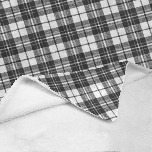 Tartan black white pattern holidays Christmas xmas elegant lines geometric cool fun classic elegance Ultra-Soft Micro Fleece Blanket 30''x40''