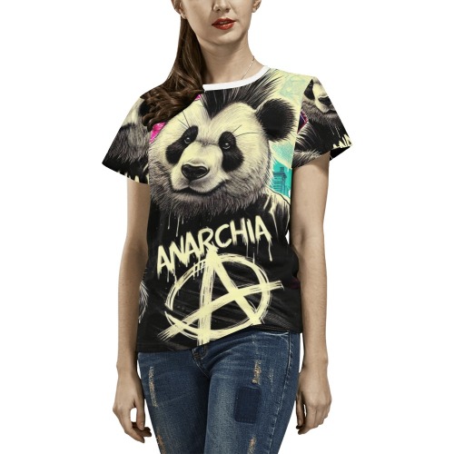 Anarchia d'Italia 2 All Over Print T-Shirt for Women (USA Size) (Model T40)