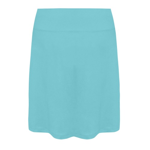Turquoise Blue Women's Athletic Skirt (Model D64)