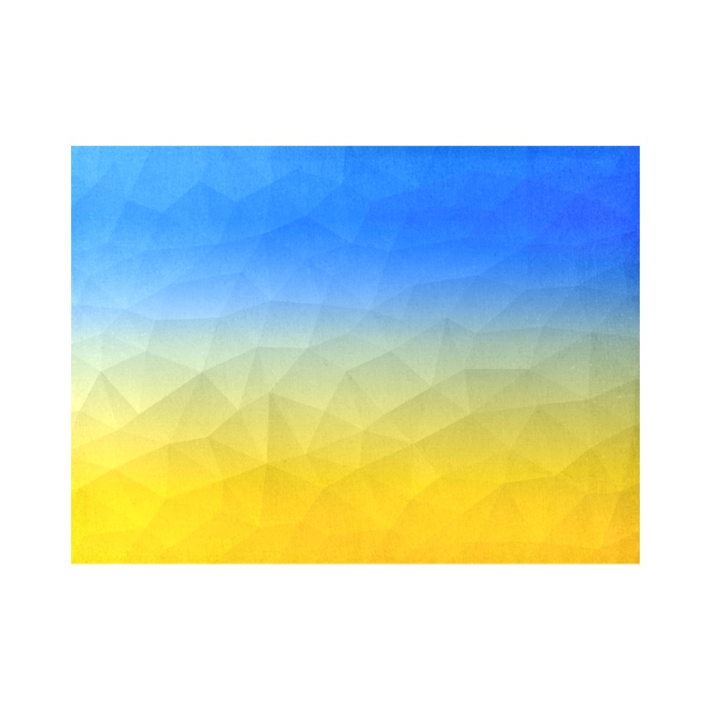 Ukraine yellow blue geometric mesh pattern Placemat 14’’ x 19’’ (Six Pieces)