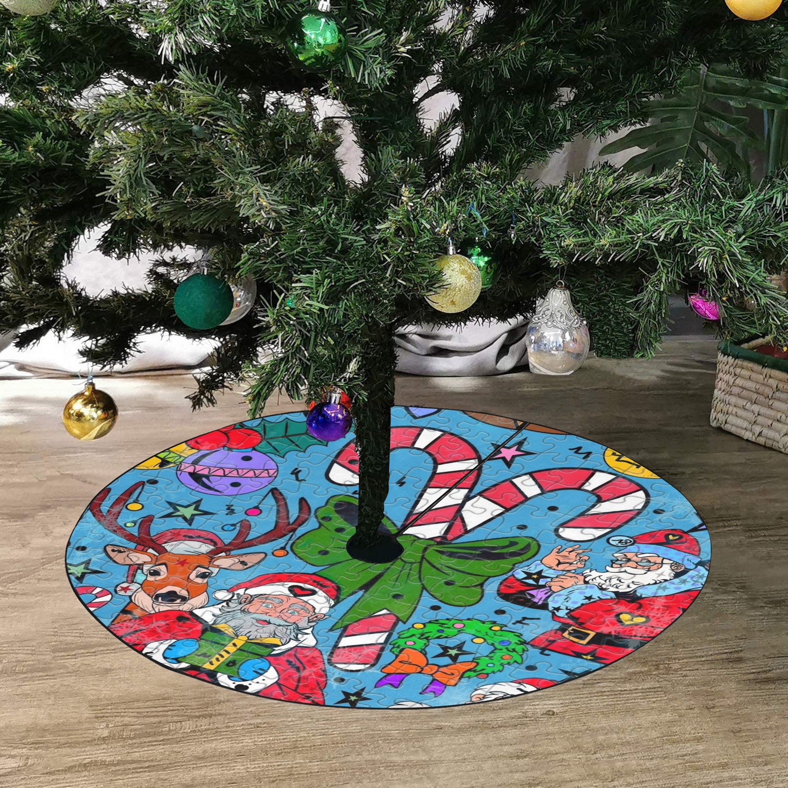 Christmas 2021 by Nico Bielow Thick Christmas Tree Skirt 36" x 36"
