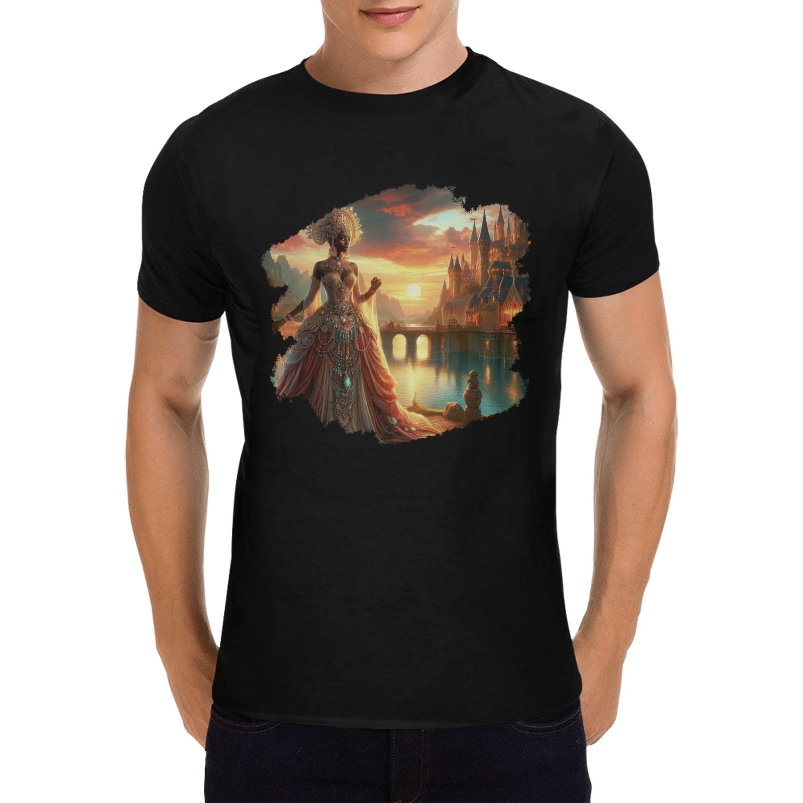GODDESS Men's T-Shirt in USA Size (Two Sides Printing)