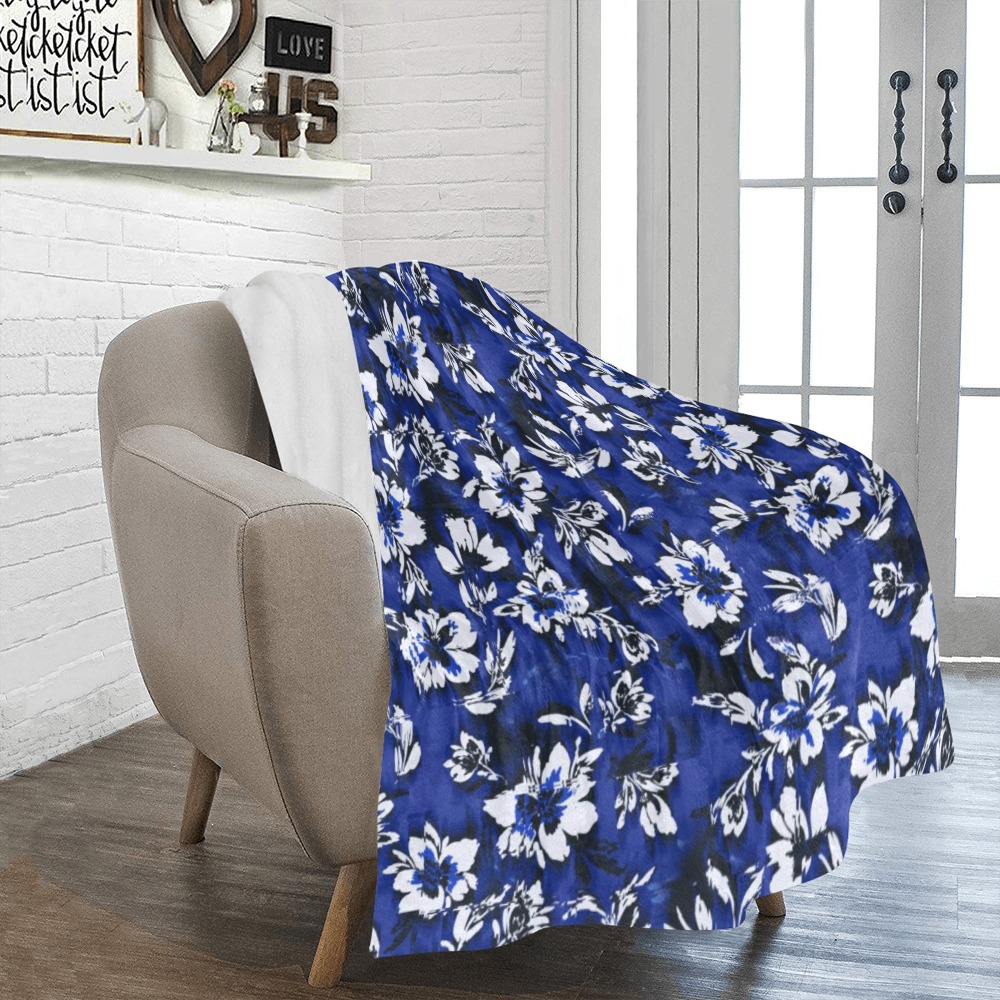 Flowery distortion mosaic Ultra-Soft Micro Fleece Blanket 50"x60"