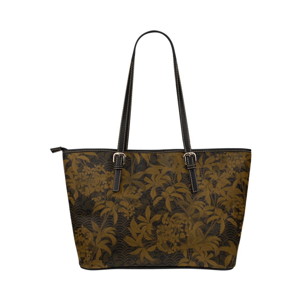 Kinmo Gold Leather Tote Bag/Large (Model 1651)