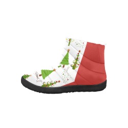 Christmas Tree Boots Women's Cotton-Padded Shoes (Model 19291)