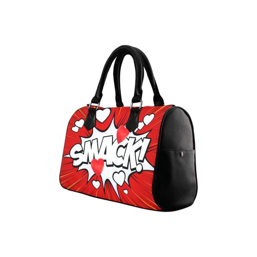 FD's Pop Art Collection- Red with a Smack! 53086 Boston Handbag (Model 1621)