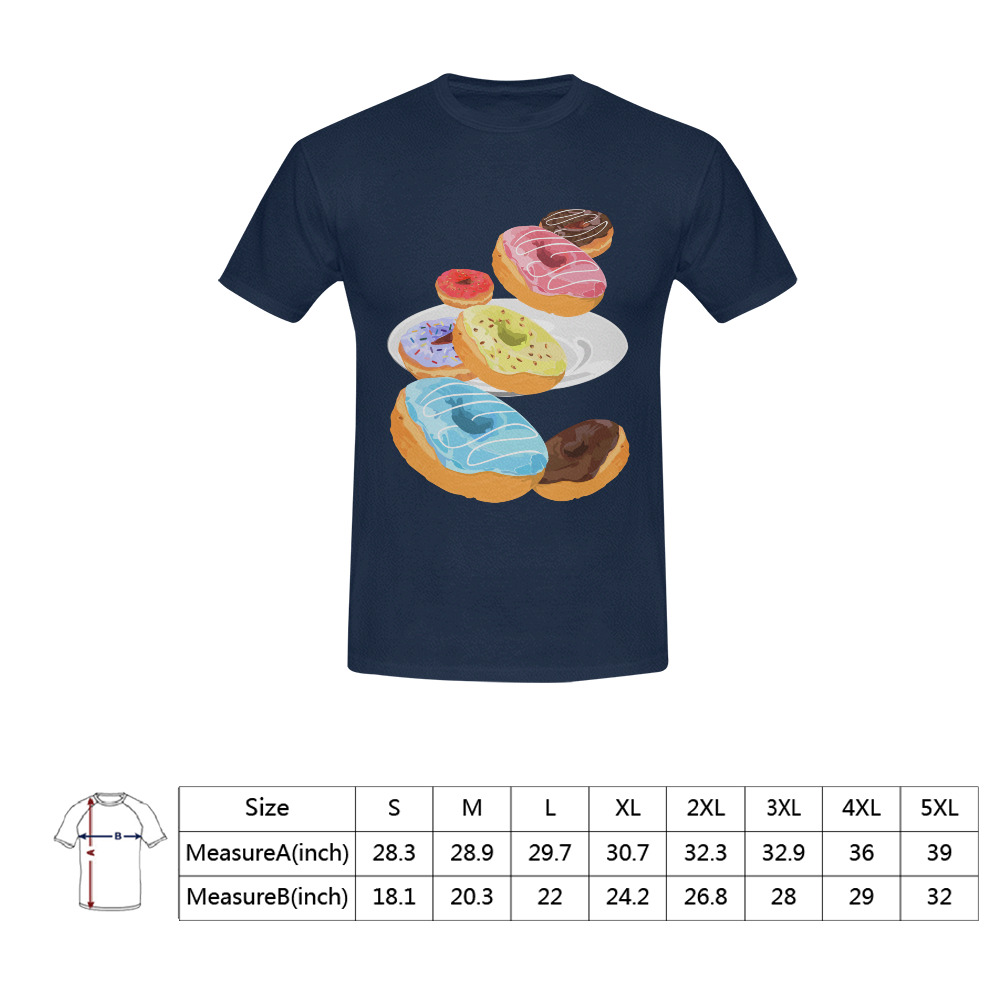 Donuts Men's T-Shirt in USA Size (Front Printing Only)