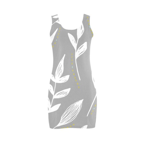 vestido hojas blancas Medea Vest Dress (Model D06)