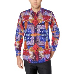 embroidery 1 Men's All Over Print Casual Dress Shirt (Model T61)