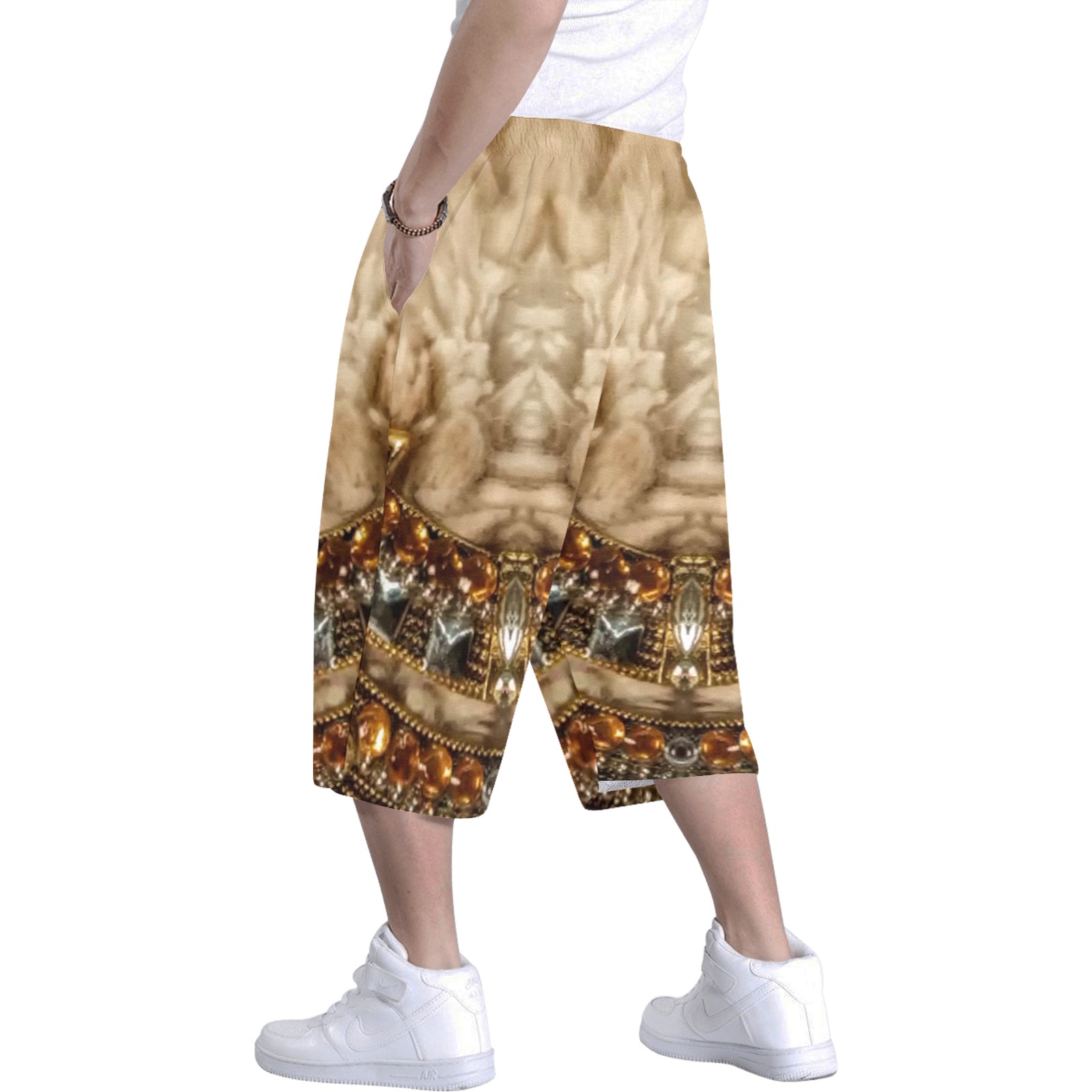 Armalanikai designer print Polynesian style shorts Men's All Over Print Baggy Shorts (Model L37)
