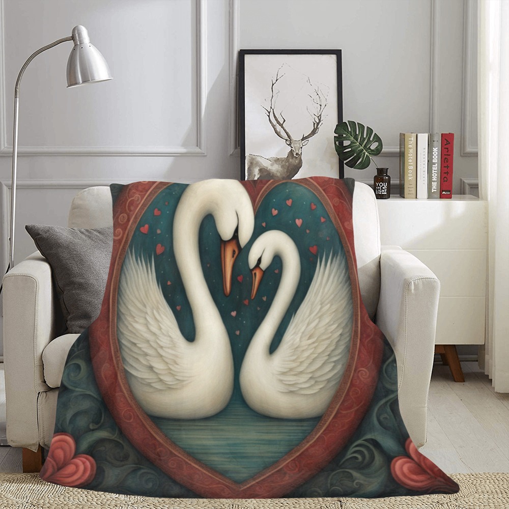 Swan Love Ultra-Soft Micro Fleece Blanket 60"x80"