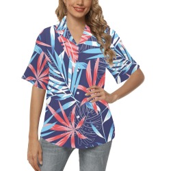 Colorful Tropical Pattern (309) All Over Print Hawaiian Shirt for Women (Model T58)