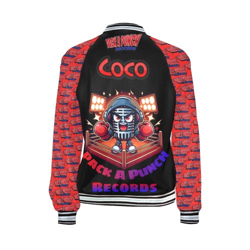 Coco All Over Print Bomber Jacket for Women (Model H21)