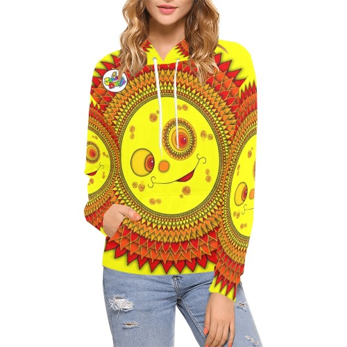 ITEM 36 _ SUN OF JUNGLEBIRDY - HOODIE All Over Print Hoodie for Women (USA Size) (Model H13)