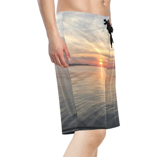Early Sunset Collection Men's All Over Print Board Shorts (Model L16)