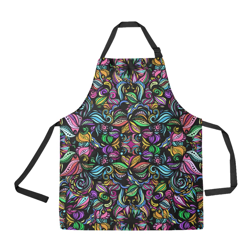 Whimsical Blooms All Over Print Apron