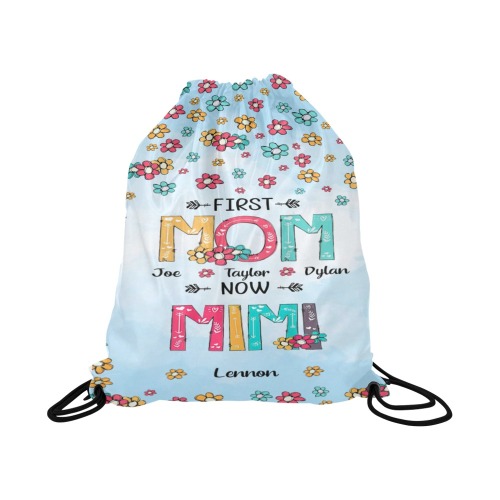 mom to mimi Large Drawstring Bag Model 1604 (Twin Sides)  16.5"(W) * 19.3"(H)