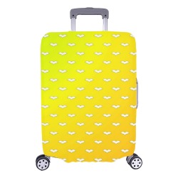 White Tiny Bats Yellow Luggage Cover/Large 26"-28"