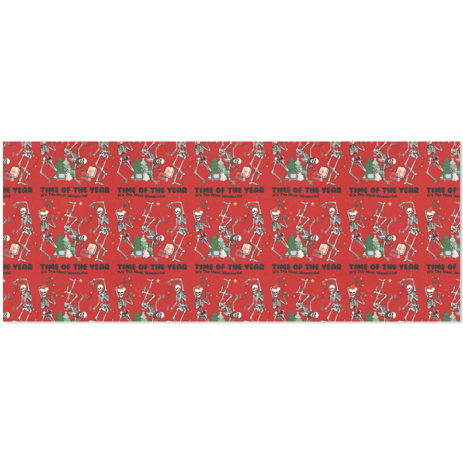 Most Wonderful Time Of The Year Skeletons (R) Gift Wrapping Paper 58"x 23" (4 Rolls)