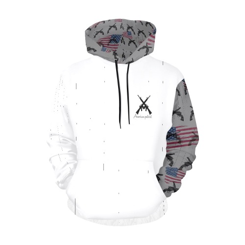 American Theme print All Over Print Hoodie for Men (USA Size) (Model H13)