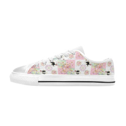 Secret Garden With Harlequin and Crow Patch Artwork Women's Classic Canvas Shoes (Model 018)