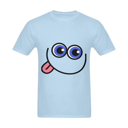 Funny Tongue Twister Comic Cartoon Face Sunny Men's T- shirt (Model T06)